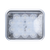 Luz perimetral LED claro 7x9 con bisel color blanco