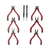 Juego de Herramientas con 6 Pinzas Eléctricas de 4.5
