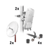 Enlace Backhaul completo de alta capacidad, incluye: 2x PTP550CE, 2x NP1-GE2 (30 dBi), 4x Jumpers