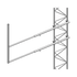 Brazo tipo "F" para tramos STZ-30, galvanizado por electrólisis.